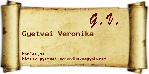 Gyetvai Veronika névjegykártya